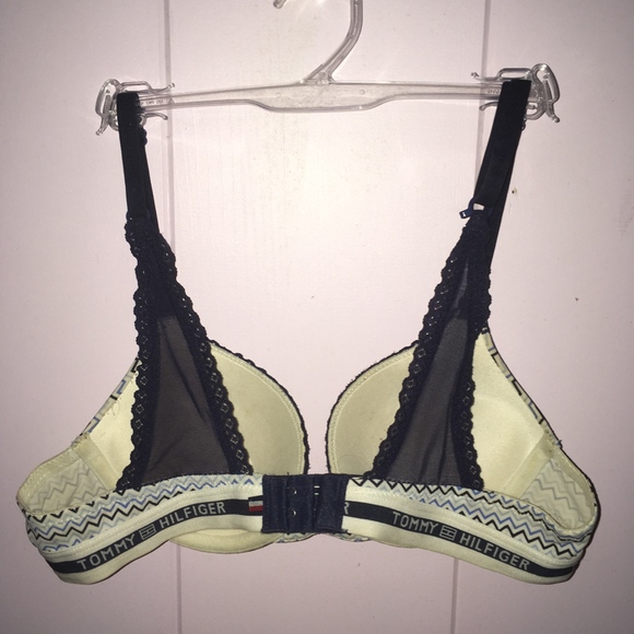 Tommy Hilfiger Navy Blue Lace Trim Push-Up Bra - Picture 2 of 3